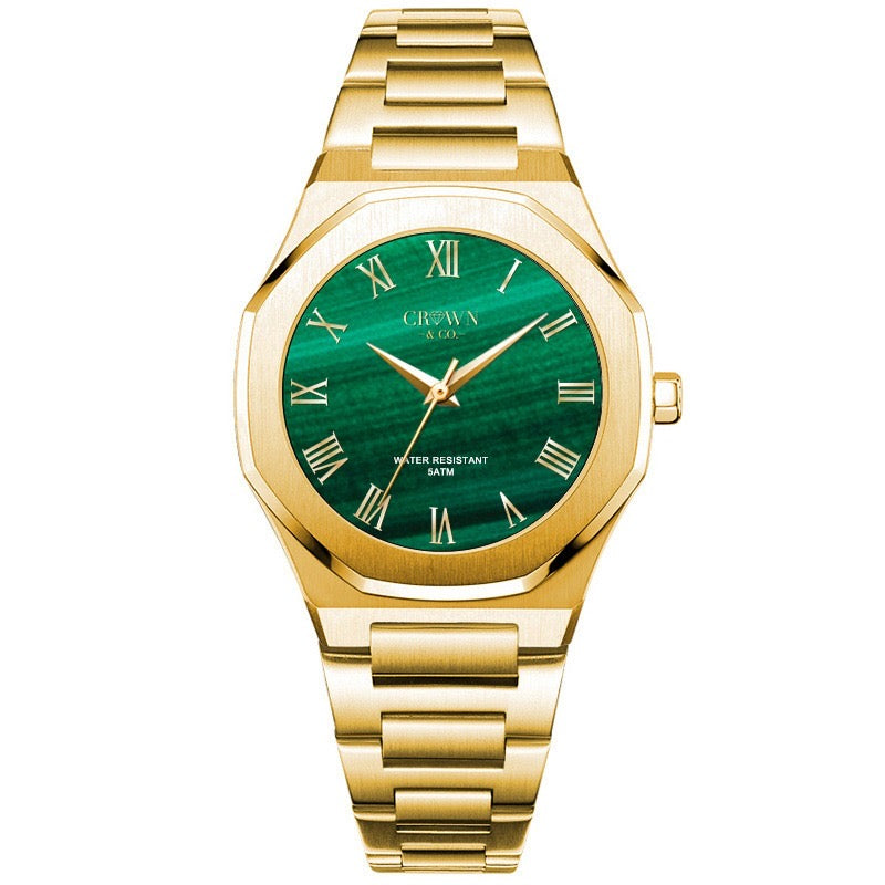 Ocho Series 34mm Green Malaquite dial "designed for the smaller wrist"