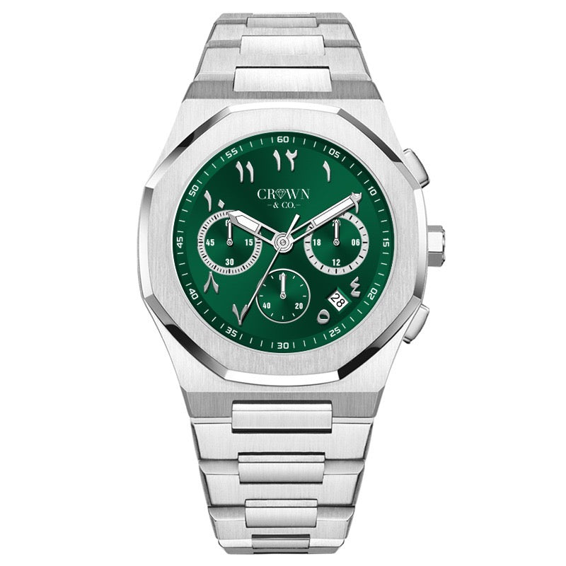 The Ocho series Emerald arabic dial