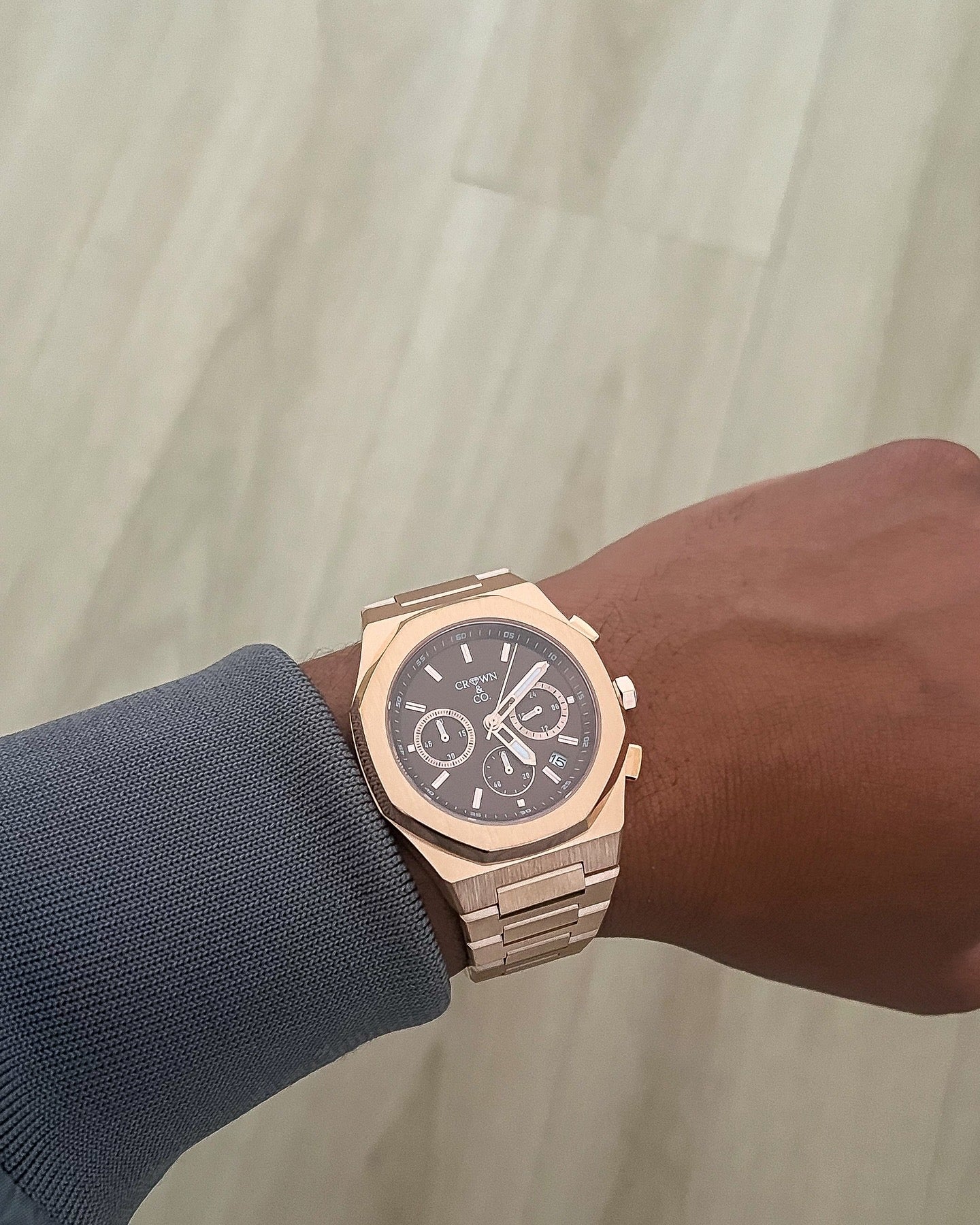 Ocho Series - Chocolate Dial Rose Gold