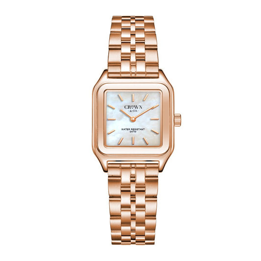 The Crown square Mother of pearl Rose gold