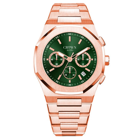 Ocho Series Emerald Dial Rose Gold 41mm