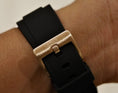 Load image into Gallery viewer, The ocho series steel and rose chocolate dial rubber strap 41mm
