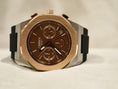 Load image into Gallery viewer, The ocho series steel and rose chocolate dial rubber strap 41mm
