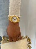 Load image into Gallery viewer, Ocho Series 34mm Yellow Gold Mother of pearl  'Designed for the smaller wrist'
