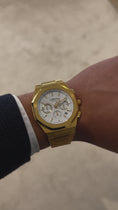 Load and play video in Gallery viewer, Ocho series Yellow gold white dial 41mm | Limited edition
